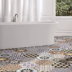 Les Carreaux De Jean  Carrelage interieur Imitation Carreaux de Ciment ANDALUSI MIX 28,5x33 - Les Carreaux de Jean- Carrelage Sol Effet Carreaux De Ciment|Carrelage Sol Pour Cuisine