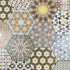 Les Carreaux De Jean  Carrelage interieur Imitation Carreaux de Ciment ANDALUSI MIX 28,5x33 - Les Carreaux de Jean- Carrelage Sol Effet Carreaux De Ciment|Carrelage Sol Pour Cuisine