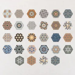 Les Carreaux De Jean  Carrelage interieur Imitation Carreaux de Ciment ANDALUSI MIX 28,5x33 - Les Carreaux de Jean- Carrelage Sol Effet Carreaux De Ciment|Carrelage Sol Pour Cuisine