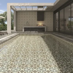 Eiffel art construction Mosaïque Pour Douche<Carrelage intérieur / extérieur effet ciment 20x20 cm BALI Munduk