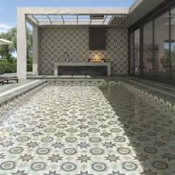 Eiffel art construction Mosaïque Pour Salle De Bains<Carrelage intérieur / extérieur effet ciment 20x20 cm BALI Nusa