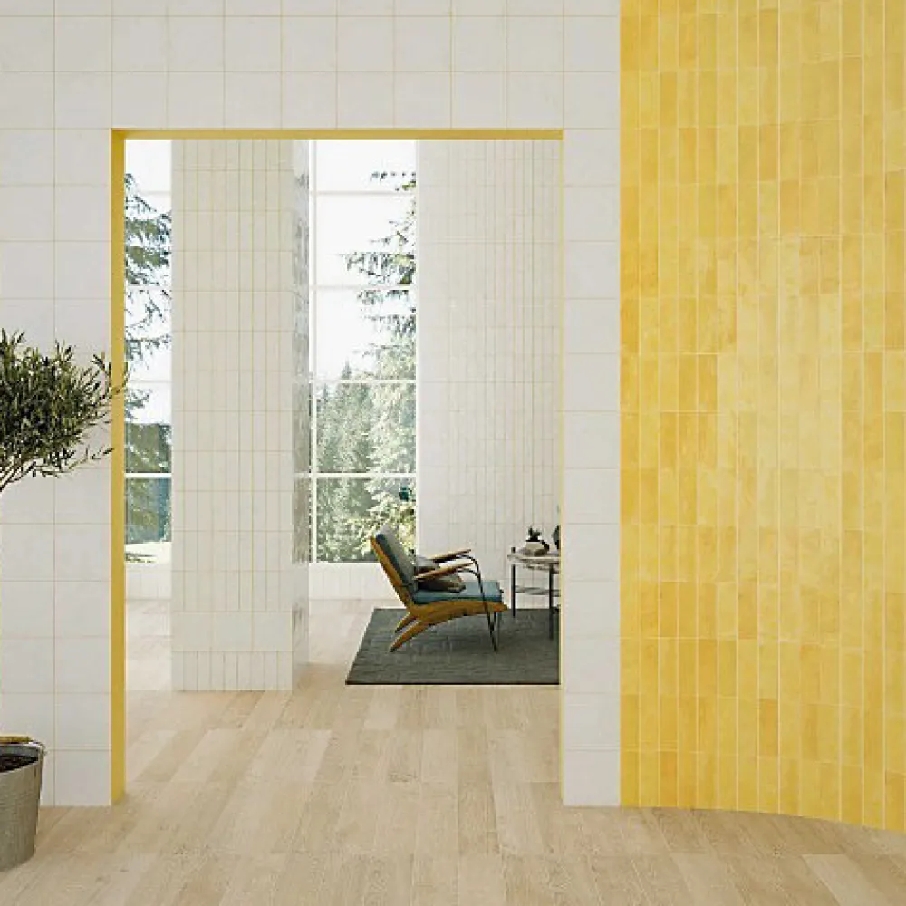 Les Carreaux De Jean Faïence Pour Pièce À Vivre<Carrelage intérieur Effet Zellige Jaune BEJMAT 5x15 Lemonade - Les Carreaux de Jean