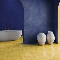 Les Carreaux De Jean Faïence Pour Pièce À Vivre<Carrelage intérieur Effet Zellige Jaune BEJMAT 5x15 Lemonade - Les Carreaux de Jean