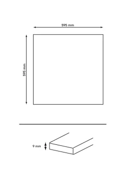 GoodHome Carrelage Mural Pour Pièce À Vivre|Carrelage Mural Effet Marbre<Carrelage intérieur sol et mur gris foncé effet marbre brillant L.59.5 x l.59.5 cm x ép.9 mm, Ultimate Marble