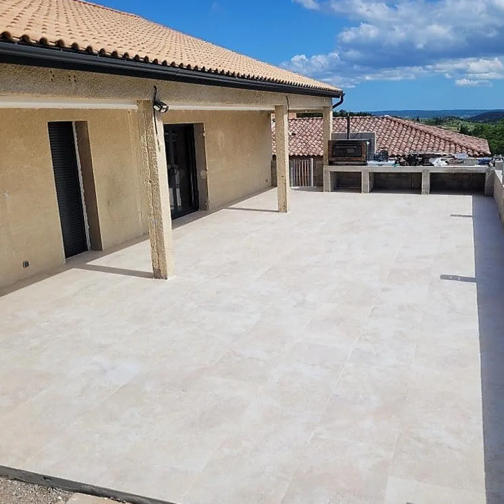 Concept Mosaïque Carrelage Extérieur Et Terrasse<Carrelage izmir 60x120 cm effet travertin antidérapant r11
