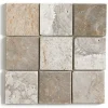 Pegane Carrelage mosaïque / Plaque de mosaïque mur et sol en marbre naturel coloris blanc mat - 30 x 30 cm- Mosaïque Pour Salle De Bains
