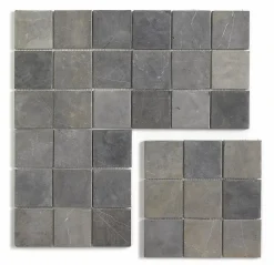Pegane Mosaïque Pour Douche<Carrelage mosaïque (Boite de 1m²) / Plaque de mosaïque mur et sol en marbre naturel coloris Gris argent - 30 x 30 cm