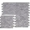 Pegane Carrelage mosaïque (Boite de 1m²) /Plaque de mosaïque mur et sol en marbre naturel coloris gris clair - 30 x 30 cm- Mosaïque Pour Douche|Mosaïque Pour Pièce À Vivre