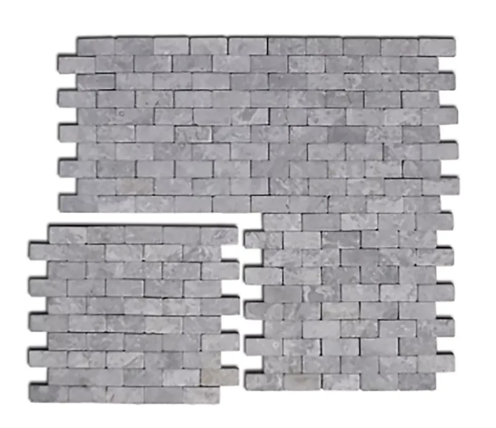 Pegane Carrelage mosaïque (Boite de 1m²) /Plaque de mosaïque mur et sol en marbre naturel coloris gris clair - 30 x 30 cm- Mosaïque Pour Douche|Mosaïque Pour Pièce À Vivre