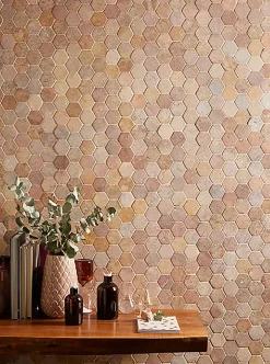 Pegane Mosaïque Pour Pièce À Vivre<Carrelage mosaïque (Boite de 1m²) /Plaque de mosaïque mur et sol en marbre naturel coloris rose - 33 x 33 cm