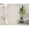 Aelle Carrelage Carrelage Mural Effet Béton|Carrelage Mural Pour Wc<Carrelage mur à relief effet béton blanc perlé 32x99 cm DANXIA BANAWE-R BLANCO
