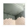 Aelle Carrelage Carrelage Mural Uni|Carrelage Mural Pour Wc<Carrelage mur écaillon de poisson uni beige brillant 10,6x12 cm SCALE FAN GREIGE