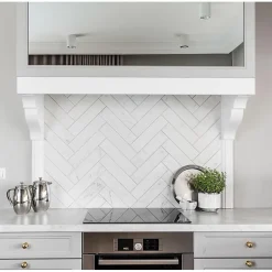 Aelle Carrelage Carrelage Mural Effet Marbre|Carrelage Mural Pour Cuisine<Carrelage mur effet marbre blanc brillant 7,5x30 cm CARRARA