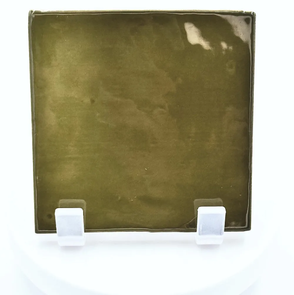 Aelle Carrelage Carrelage mur effet zellige vert 10x10 cm MANACOR BASIL GREEN- Carrelage Mural Uni