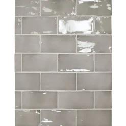 Aelle Carrelage Carrelage Mural Uni<Carrelage mur effet zellige gris 7,5x15 cm MANACOR MERCURY GREY
