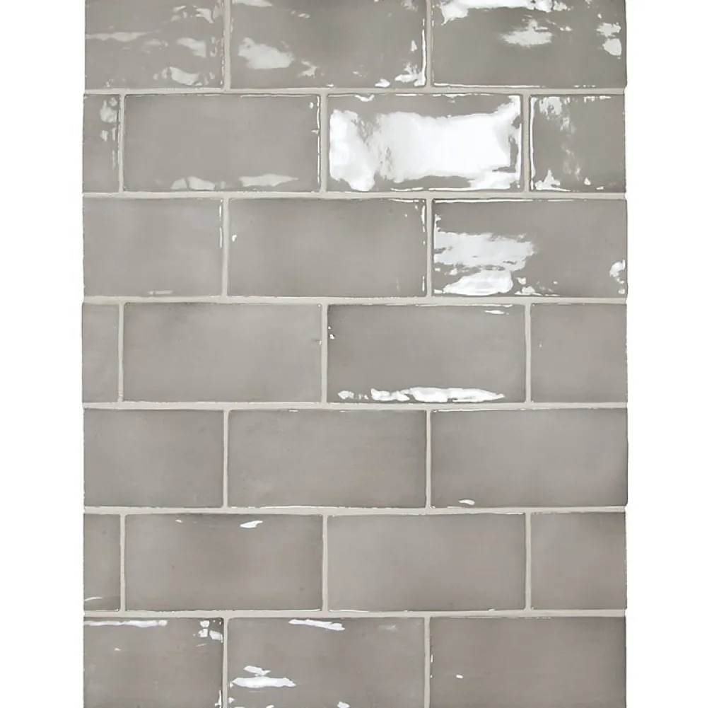 Aelle Carrelage Carrelage Mural Uni<Carrelage mur effet zellige gris 7,5x15 cm MANACOR MERCURY GREY