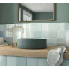 Aelle Carrelage Carrelage mur effet zellige bejmat bleu 13,2x13,2 cm ARTISAN AQUA- Carrelage Mural Uni|Carrelage Mural Pour Cuisine