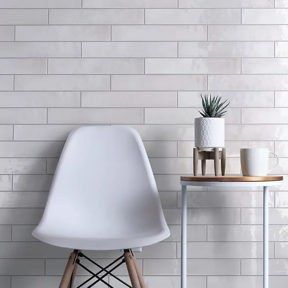Aelle Carrelage Carrelage Mural Uni<Carrelage mur effet zellige blanc 6,5x40 cm MANACOR WHITE