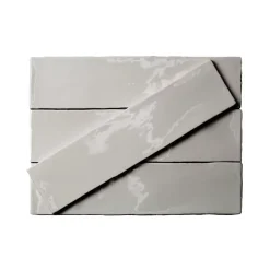 Aelle Carrelage Carrelage mur effet zellige gris 7,5x30 cm MASIA GRIS CLARO- Carrelage Mural Uni