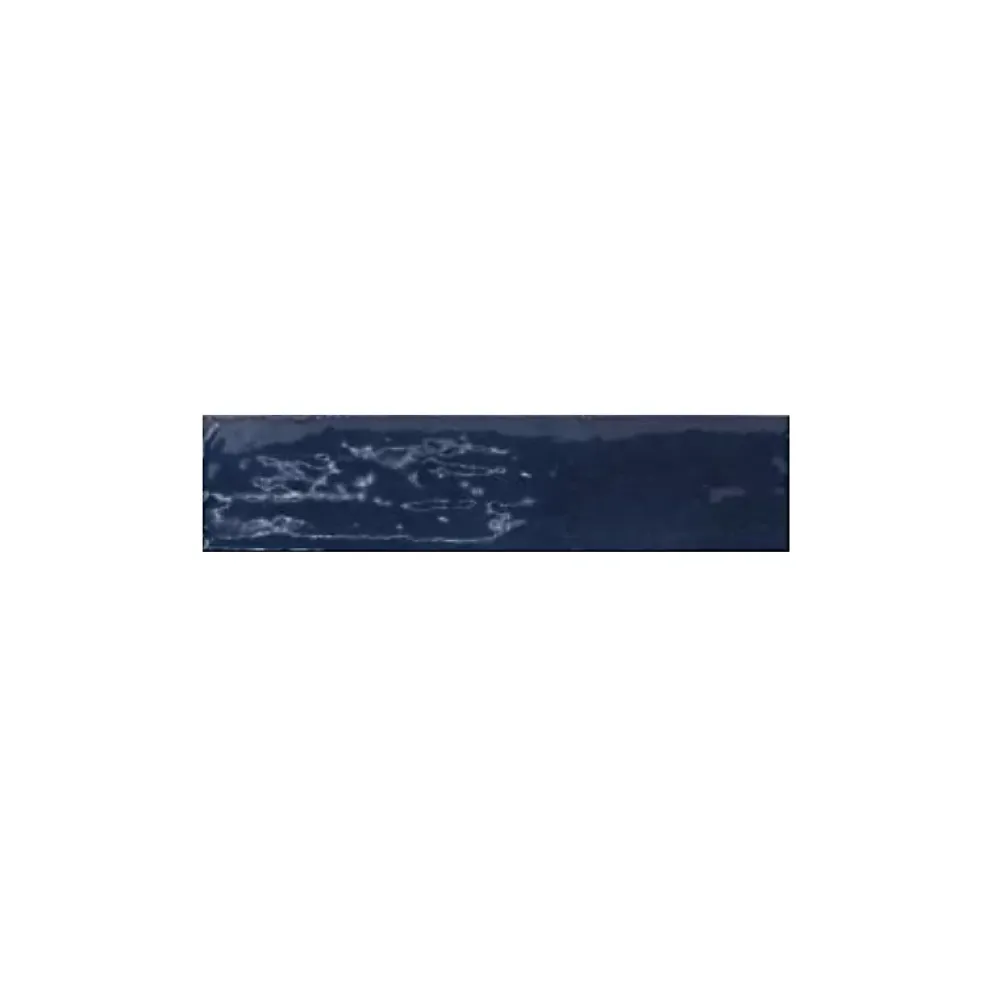 Aelle Carrelage Carrelage mur effet zellige bleu brillant 6x24,6 cm TRIBECA BLUE NOTE- Carrelage Sol Uni