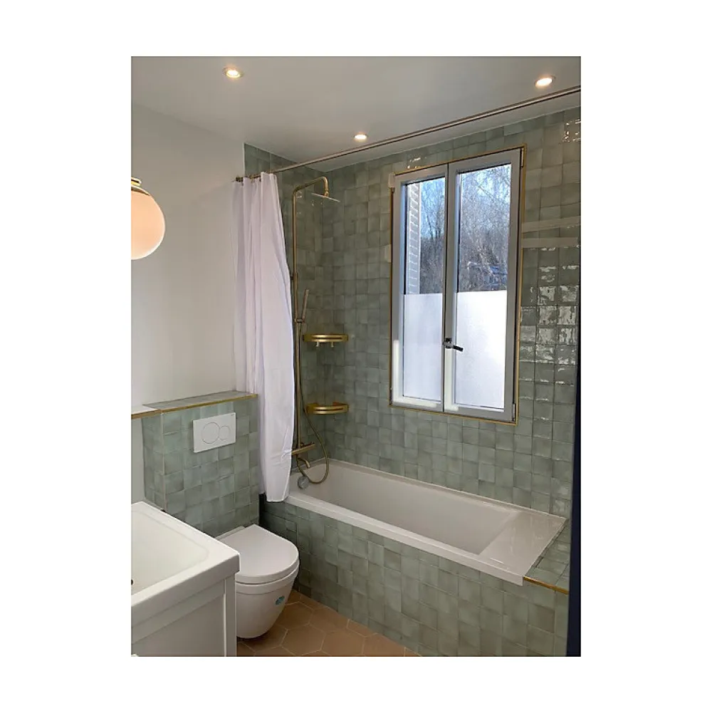 Aelle Carrelage Carrelage Mural Uni<Carrelage mur effet zellige vert sage 10x10 cm MANACOR MINT