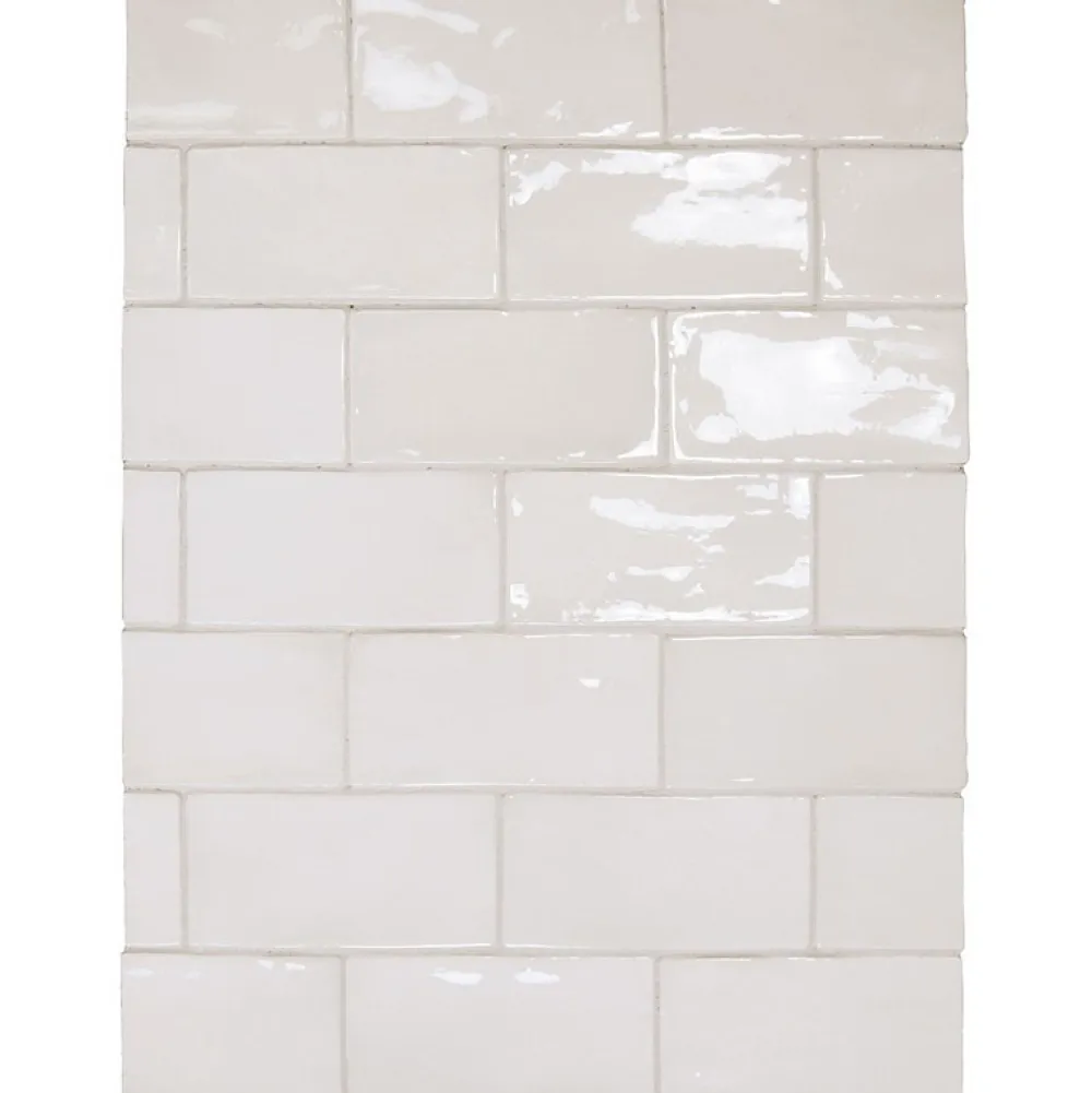 Aelle Carrelage Carrelage mur effet zellige blanc 7,5x15 cm MANACOR WHITE- Carrelage Mural Uni|Carrelage Mural Pour Cuisine