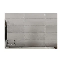 Aelle Carrelage Carrelage mur effet zellige bejmat satiné gris claire 6,5x20 cm MALLORCA GREY- Carrelage Mural Uni|Carrelage Mural Pour Douche