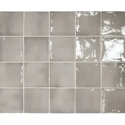 Aelle Carrelage Carrelage Mural Uni|Carrelage Mural Pour Wc<Carrelage mur effet zellige gris 10x10 cm MANACOR MERCURY GREY