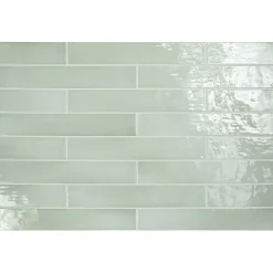 Aelle Carrelage Carrelage mur effet zellige vert sage 6,5x40 cm MANACOR MINT- Carrelage Mural Uni|Carrelage Mural Pour Cuisine
