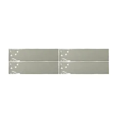 Aelle Carrelage Carrelage mur effet zellige vert kaki 7,5x30 cm MASIA OLIVE- Carrelage Mural Uni