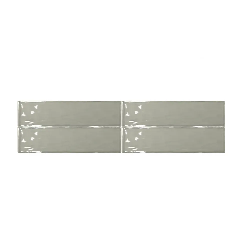 Aelle Carrelage Carrelage mur effet zellige vert kaki 7,5x30 cm MASIA OLIVE- Carrelage Mural Uni