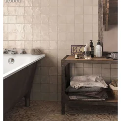 Aelle Carrelage Carrelage Mural Pour Pièce À Vivre|Carrelage Mural Uni<Carrelage mur effet zellige bejmat satiné beige 10x10 cm MALLORCA CREAM