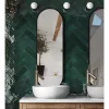 Aelle Carrelage Carrelage mur effet zellige bejmat vert 6,5x20 cm ARTISAN MOSS GREEN- Carrelage Mural Pour Pièce À Vivre|Carrelage Mural Pour Salle De Bains