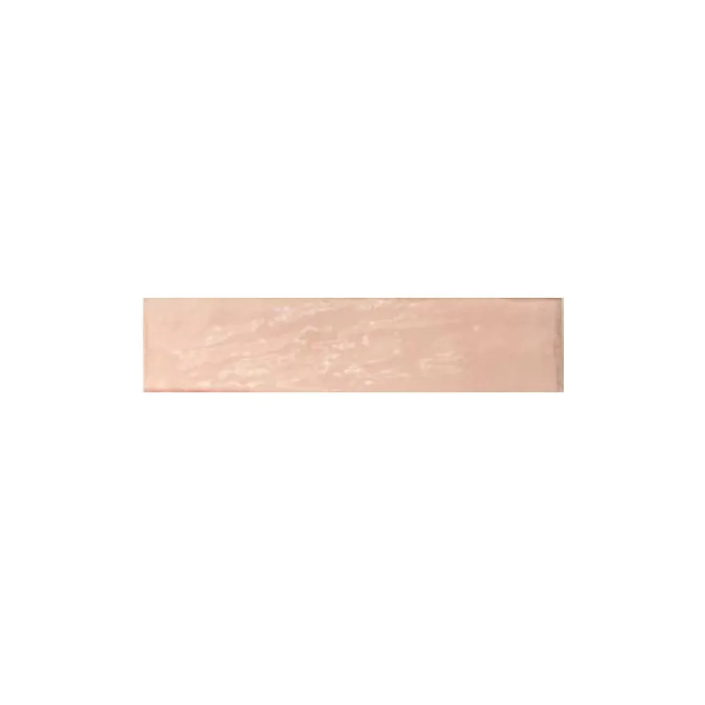Aelle Carrelage Carrelage mur effet zellige rose brillant 6x24,6 cm TRIBECA TEA ROSE- Carrelage Sol Uni|Carrelage Sol Pour Wc