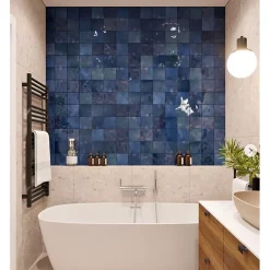 Aelle Carrelage Carrelage Mural Uni|Carrelage Mural Pour Cuisine<Carrelage mur effet zellige bejmat bleu 13,2x13,2 cm ARTISAN COLONIAL BLUE