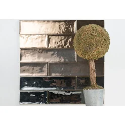 Aelle Carrelage Carrelage mur effet zellige doré 6,5x26,6 cm CROMIA26 ORO- Carrelage Mural Uni|Carrelage Mural Pour Wc