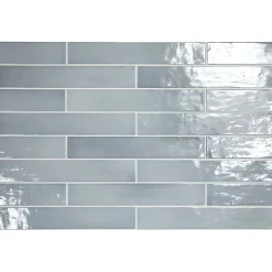 Aelle Carrelage Carrelage mur effet zellige bleu 6,5x40 cm MANACOR BLUE MOON- Carrelage Mural Uni