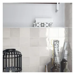 Aelle Carrelage Carrelage mur effet zellige bejmat blanc 13,2x13,2 cm ARTISAN WHITE- Carrelage Mural Uni|Carrelage Mural Pour Cuisine