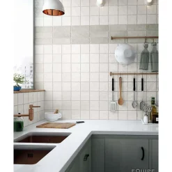 Aelle Carrelage Carrelage Mural Uni<Carrelage mur effet zellige bejmat satiné blanc 10x10 cm MALLORCA WHITE