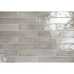 Aelle Carrelage Carrelage Mural Uni<Carrelage mur effet zellige gris 6,5x40 cm MANACOR MERCURY GREY
