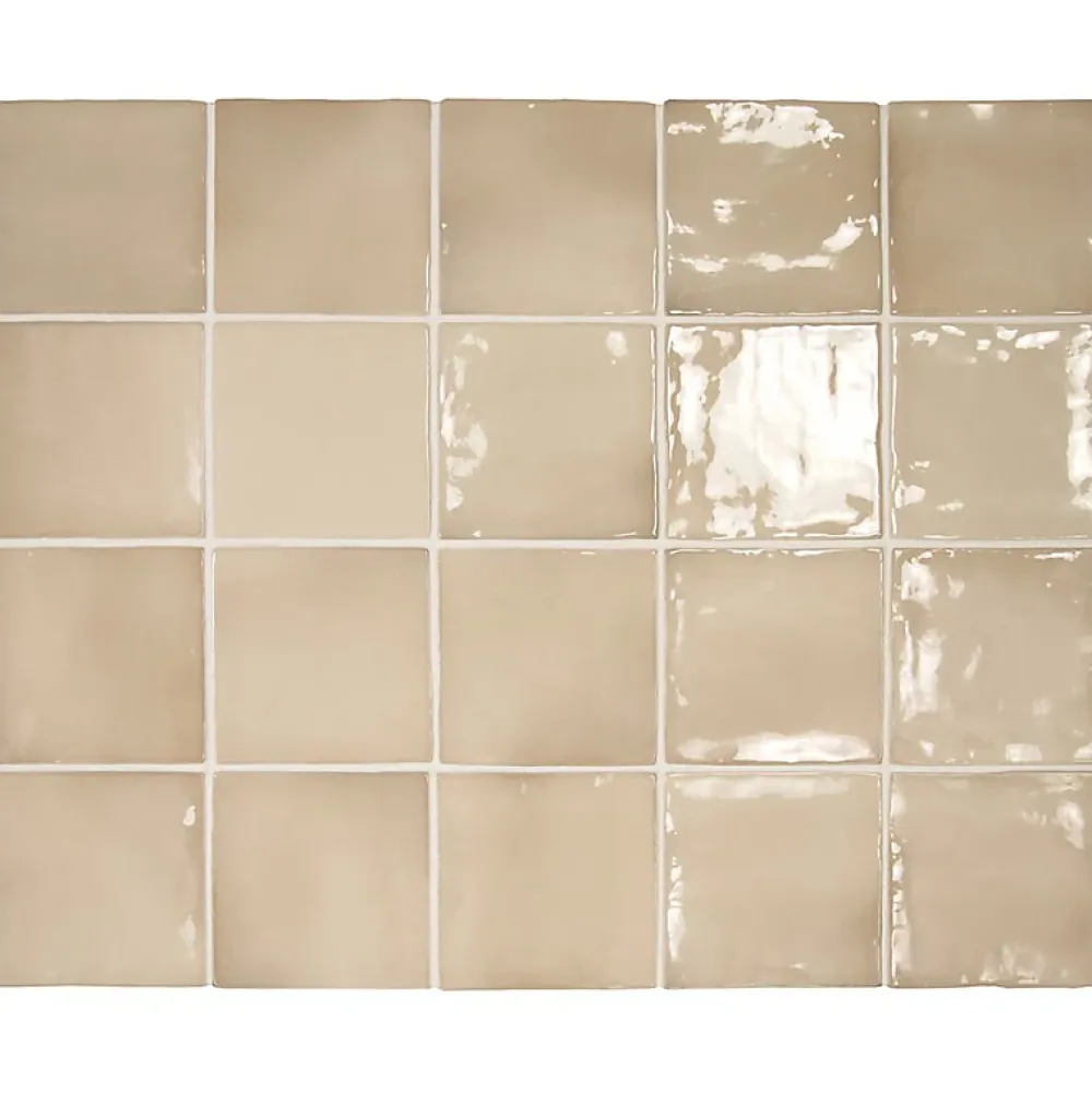 Aelle Carrelage Carrelage Mural Uni<Carrelage mur effet zellige beige 10x10 cm MANACOR BEIGE ARGILE