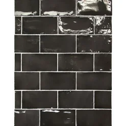 Aelle Carrelage Carrelage Mural Uni<Carrelage mur effet zellige noir 7,5x15 cm MANACOR BLACK