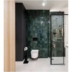 Aelle Carrelage Carrelage mur effet zellige bejmat vert 13,2x13,2 cm ARTISAN MOSS GREEN- Carrelage Mural Uni