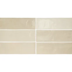 Aelle Carrelage Carrelage mur effet zellige bejmat beige 6,5x20 cm ARTISAN OCHRE- Carrelage Mural Uni