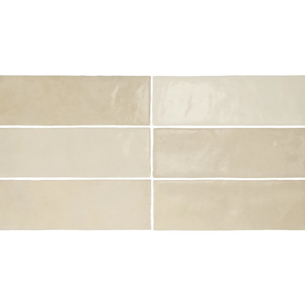 Aelle Carrelage Carrelage mur effet zellige bejmat beige 6,5x20 cm ARTISAN OCHRE- Carrelage Mural Uni