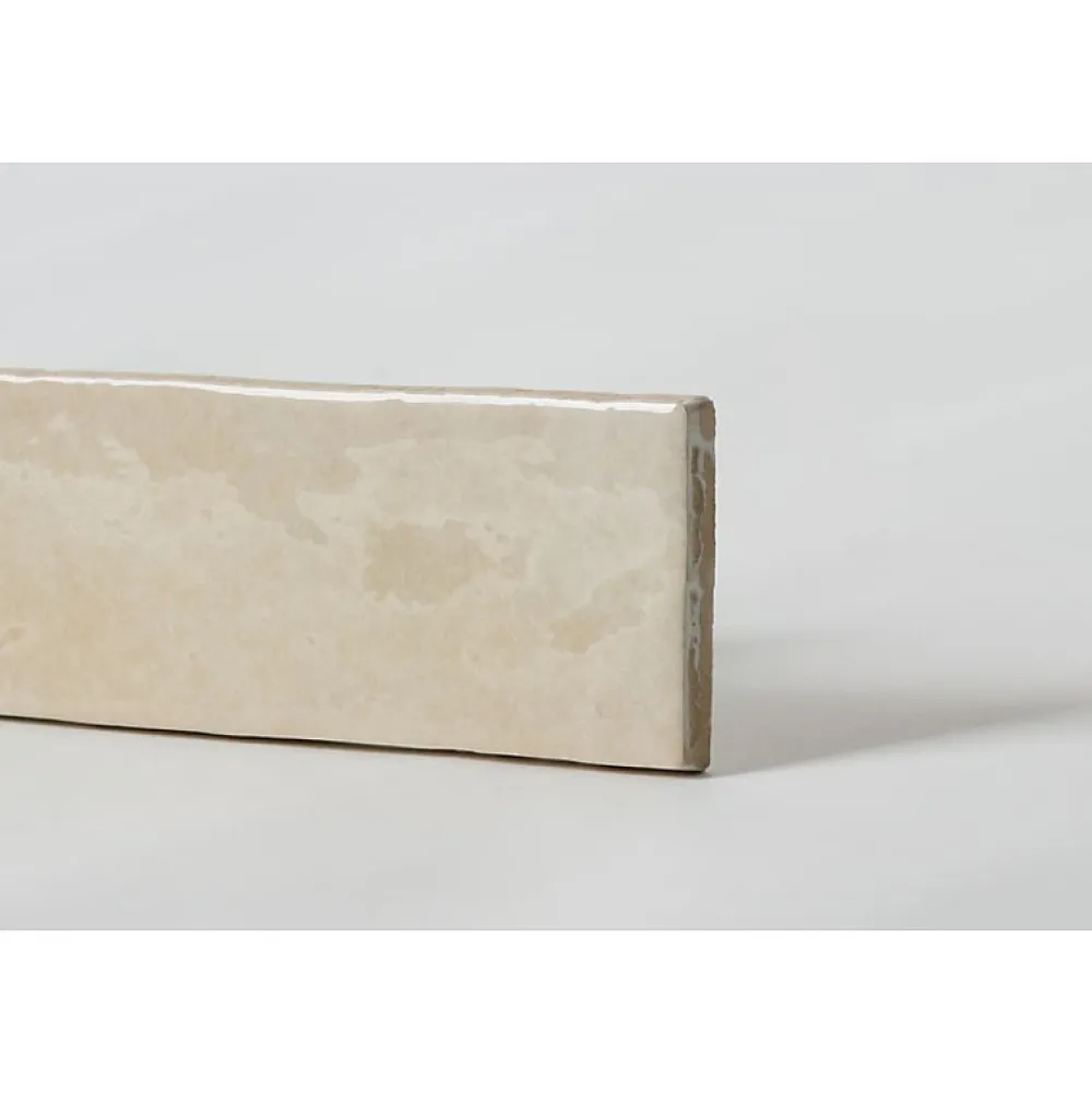 Aelle Carrelage Carrelage mur effet zellige bejmat beige 6,5x20 cm ARTISAN OCHRE- Carrelage Mural Uni