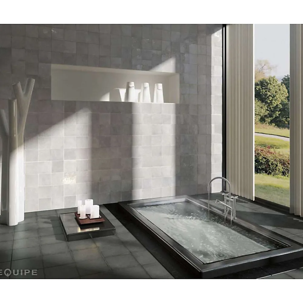 Aelle Carrelage Carrelage mur effet zellige bejmat gris 13,2x13,2 cm ARTISAN ALABASTER- Carrelage Mural Pour Wc|Carrelage Mural Uni