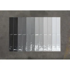 Aelle Carrelage Carrelage mur effet zellige gris claire 6,5x26,6 cm CROMIA26 GRIGIO 1- Carrelage Mural Uni