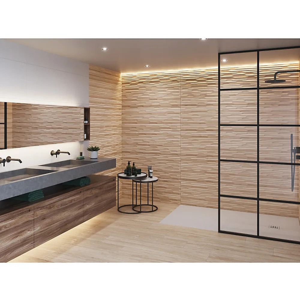 Aelle Carrelage Carrelage mur faience effet bois à relief 40x120 cm WEWOOD CONCEPT ROBLE- Faïence Effet Bois|Faïence Pour Cuisine