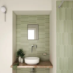 Aelle Carrelage Faïence Pour Cuisine|Faïence Pour Salle De Bains<Carrelage mur faience forme navette 5x25 cm mate LANSE BAHIA